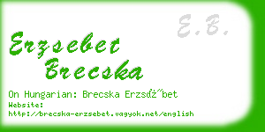 erzsebet brecska business card